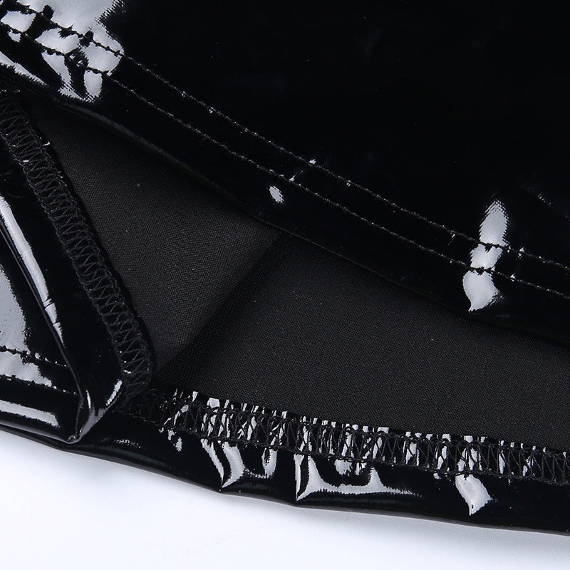 Punk Style Metal Black Short Skirt JY22608