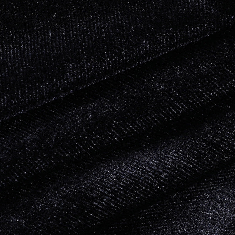 Gothic Edgy black midi skirt 212009