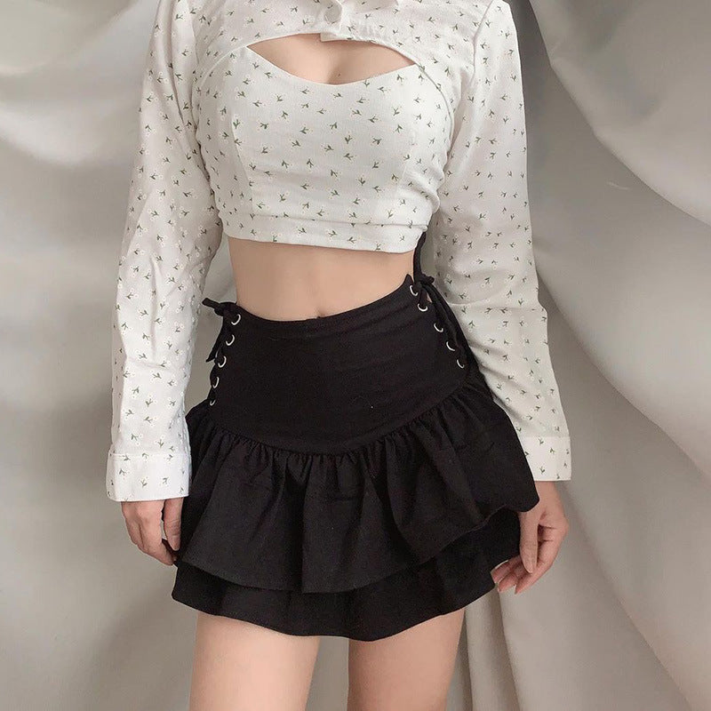 Punk Side Tie Skirt QY21034