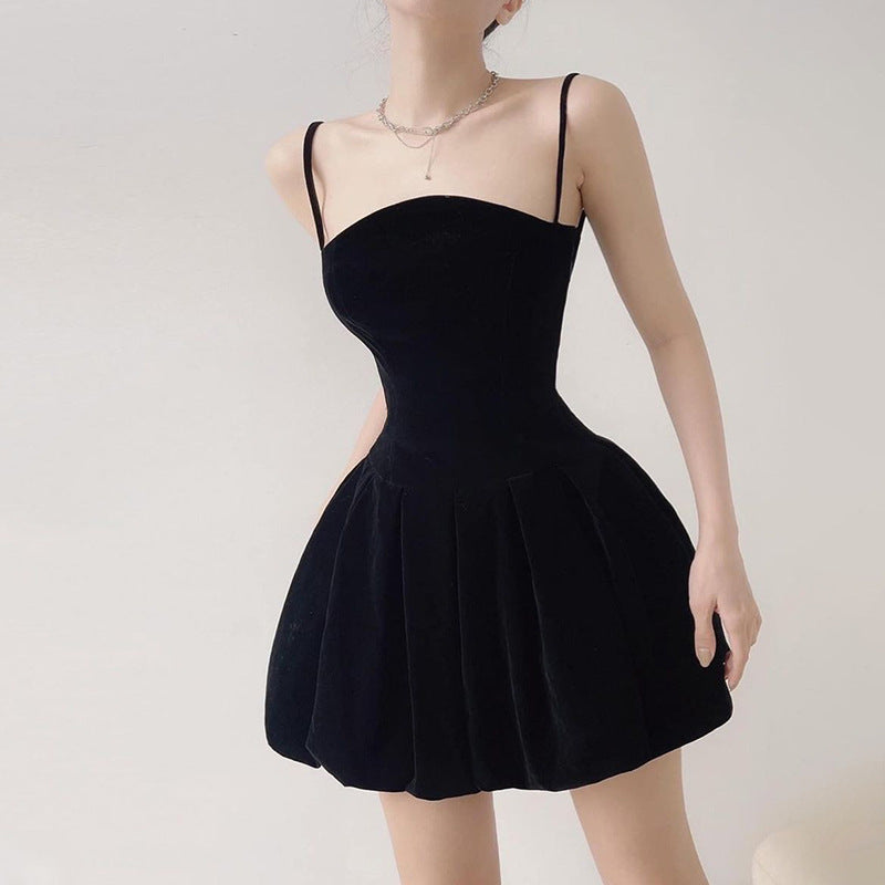 Gothic Style Strap Bubble Dress YJ22497