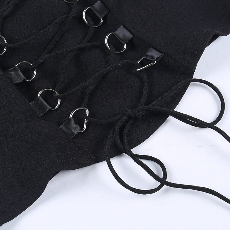 Punk Style Chains Halter Corset Top JY22602