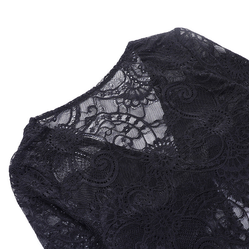 Black Lace Gothic Long Sleeve Bolero WY22038