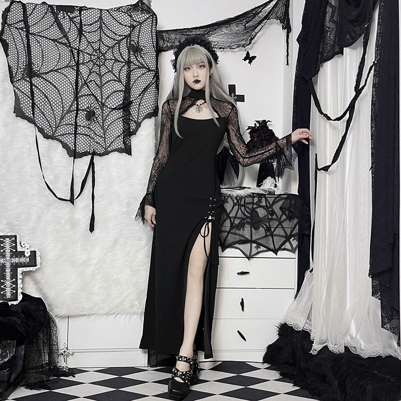 Gothic Lace Long Sleeve Dress XY22115