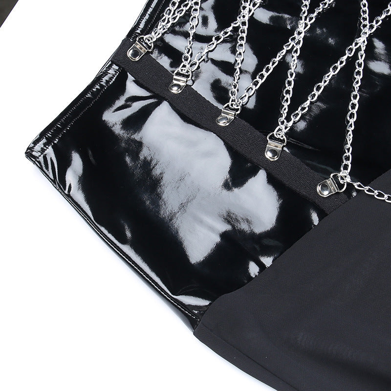 Gothic sheer mesh see-through long skirt SY22016