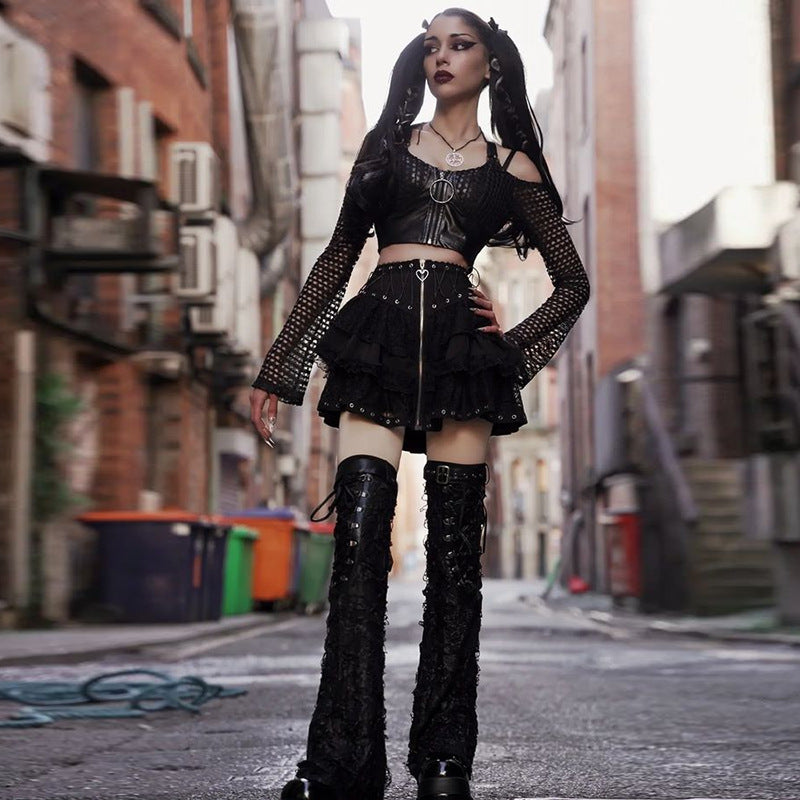 Gothic / Punk Style Frill Skirt WY23001