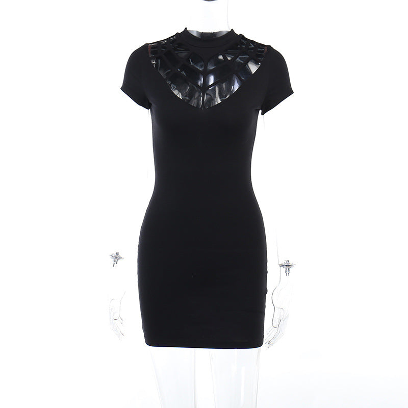 Gothic Black Bodycon Dress CF23012