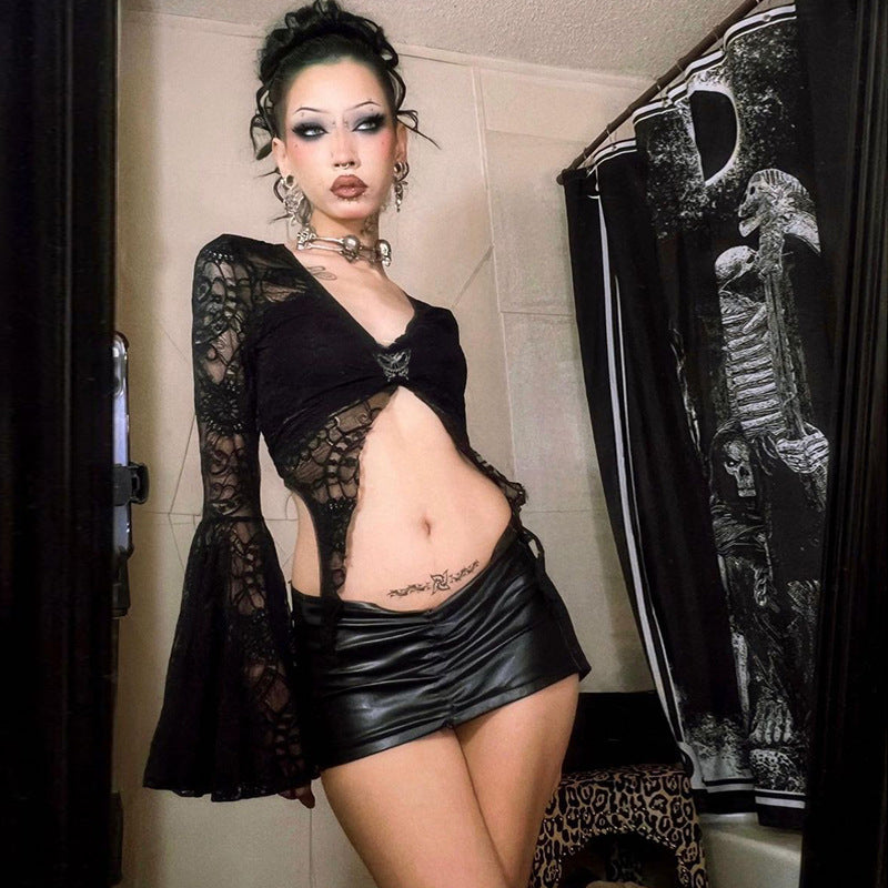 Black Lace Gothic Long Sleeve Bolero WY22038