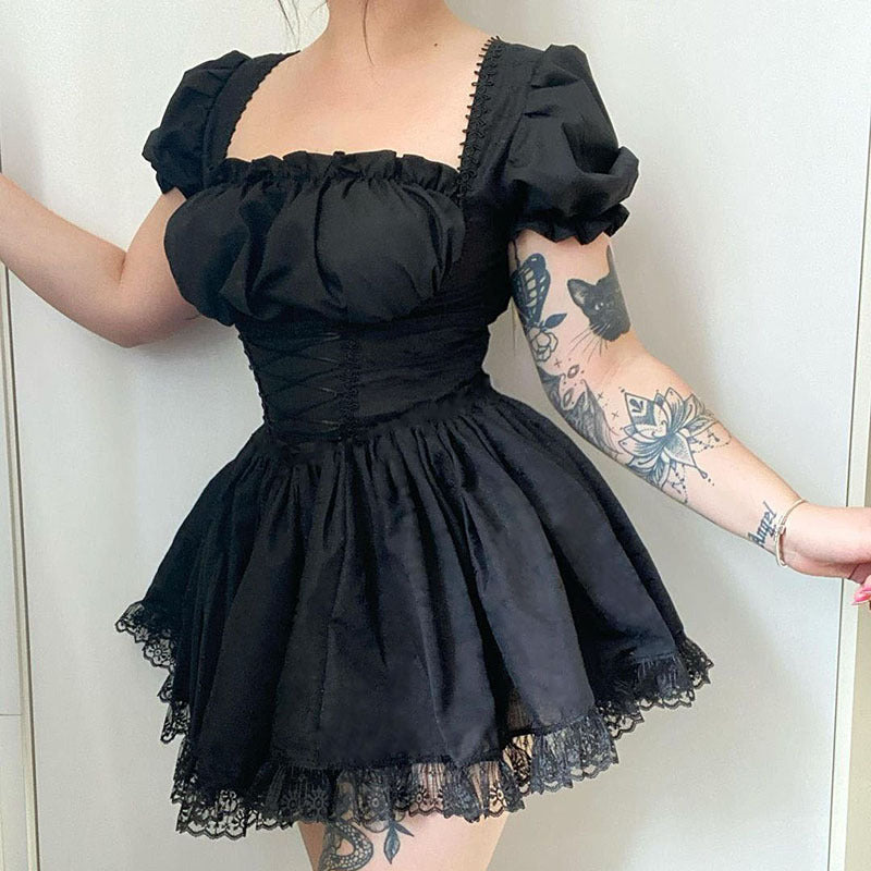 Gothic Puff Sleeve Dress CC21011