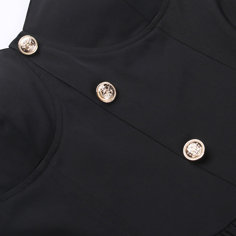Black Strappy Dress CF23058