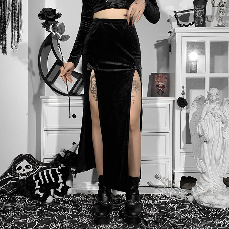 Black Gothic Long Skirt JY21507