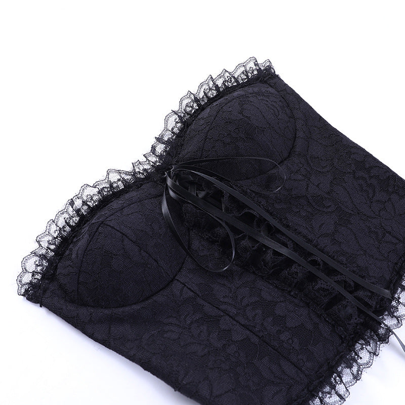 Gothic Black Corset Top CF23005
