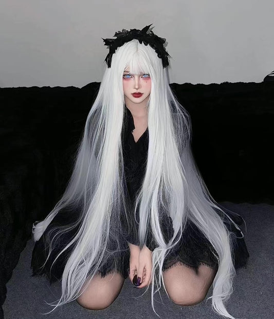 White Wig - 1.3 Meter Long Straight Hair 130cm (WG01)