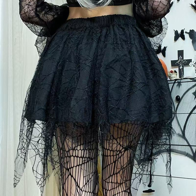 Spider Web Punk Skirt SK01