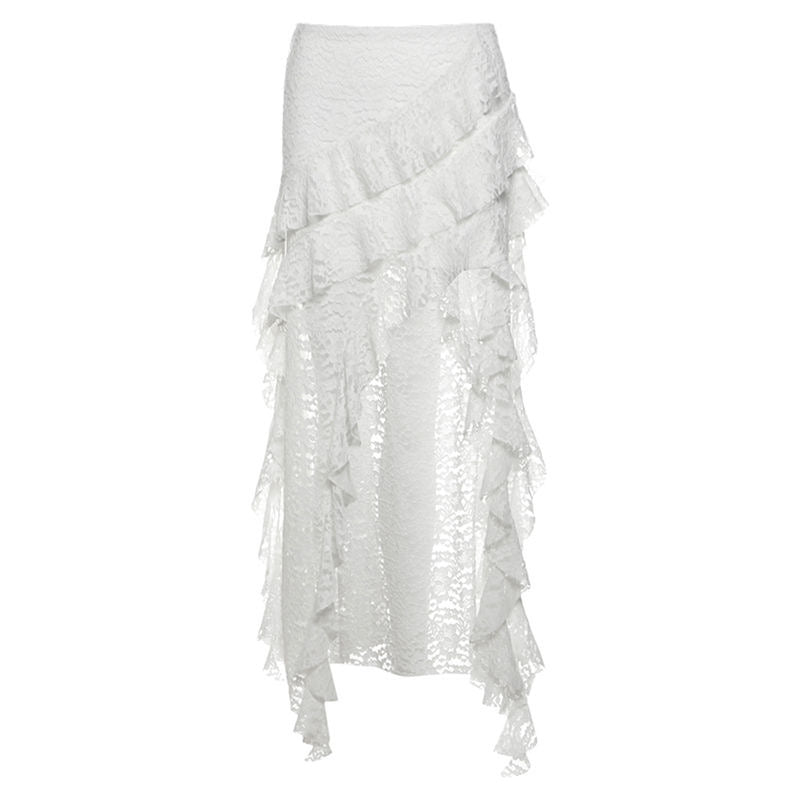 Punk Gothic Lace Irregular Skirt
