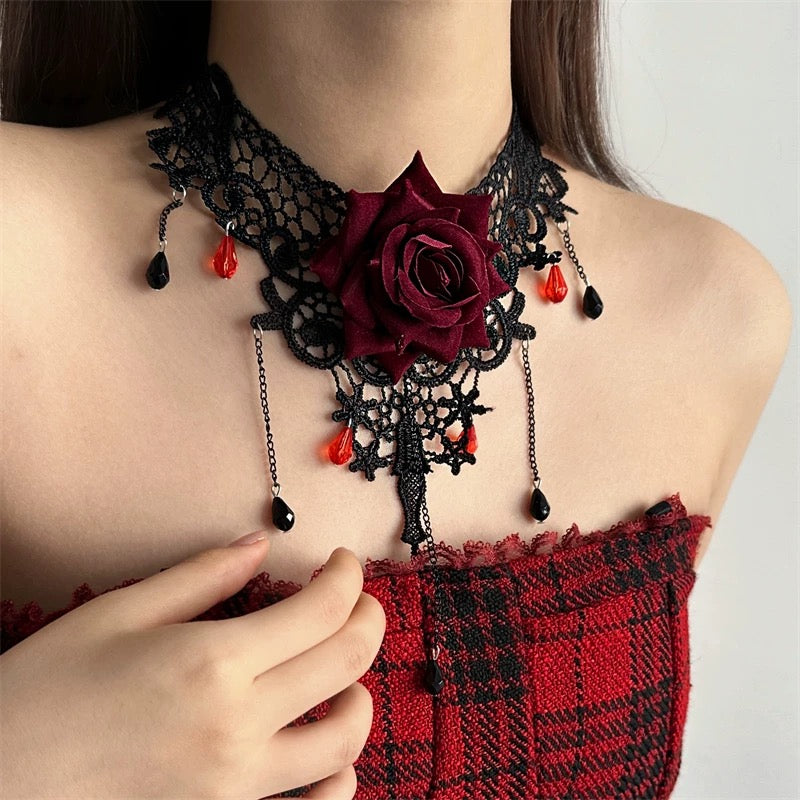 Gothic Rose Lace Choker (CK01)