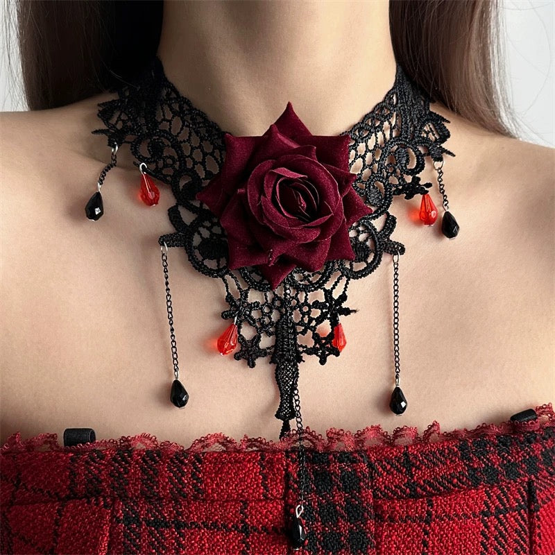 Gothic Rose Lace Choker (CK01)