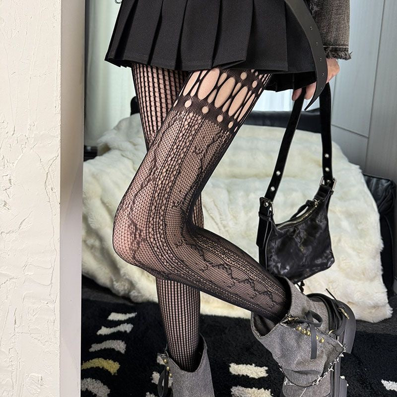 Punk Gothic Lace Fishnet Stockings (SC02)