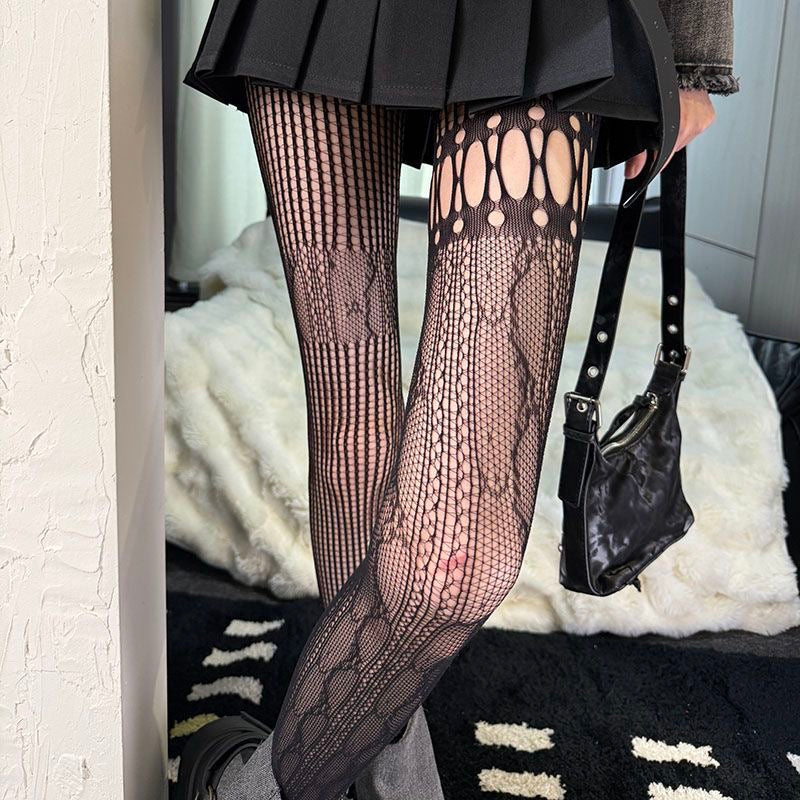 Punk Gothic Lace Fishnet Stockings (SC02)