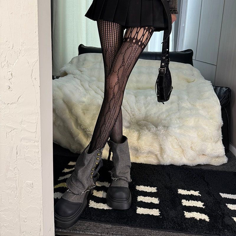 Punk Gothic Lace Fishnet Stockings (SC02)