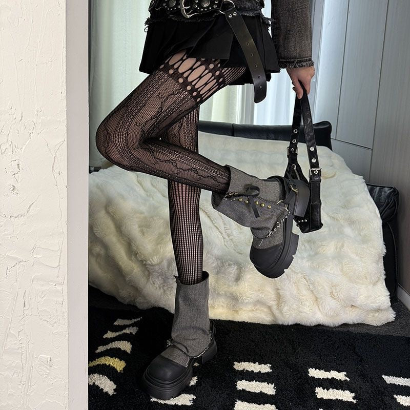 Punk Gothic Lace Fishnet Stockings (SC02)