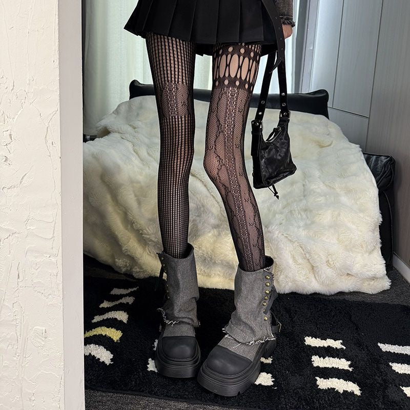 Punk Gothic Lace Fishnet Stockings (SC02)