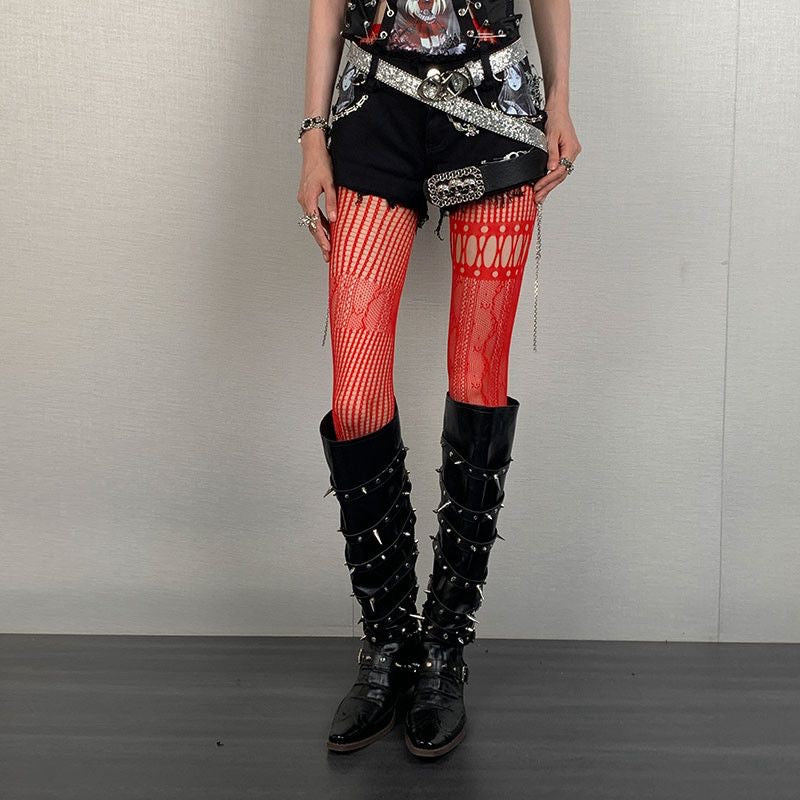 Punk Gothic Lace Fishnet Stockings (SC02)