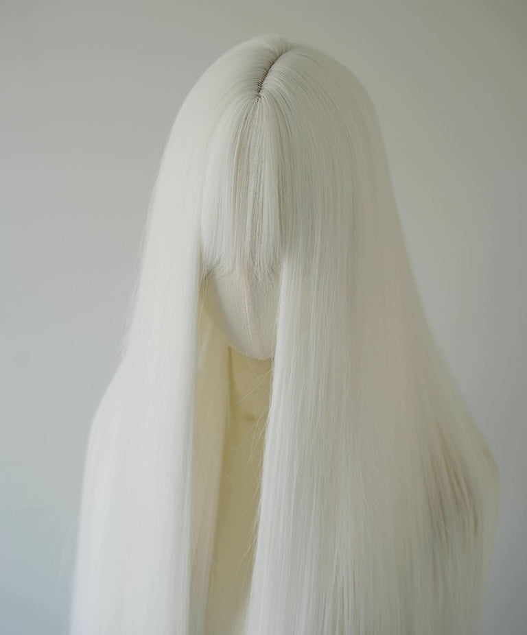 White Wig - 1.3 Meter Long Straight Hair 130cm (WG01)