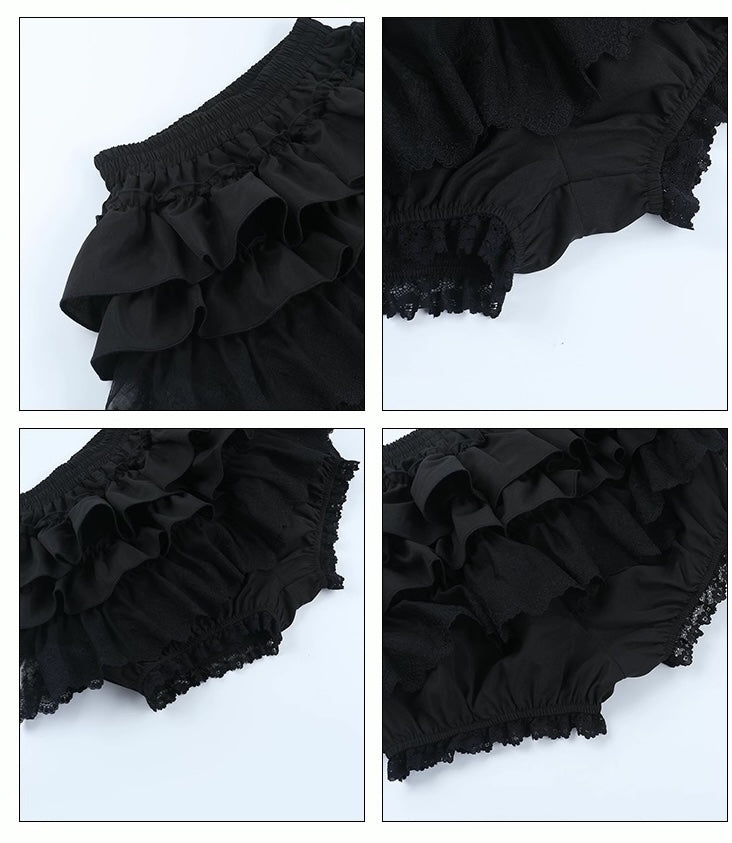 Gothic Purple Off-shoulder Top and Skirt (TP02)