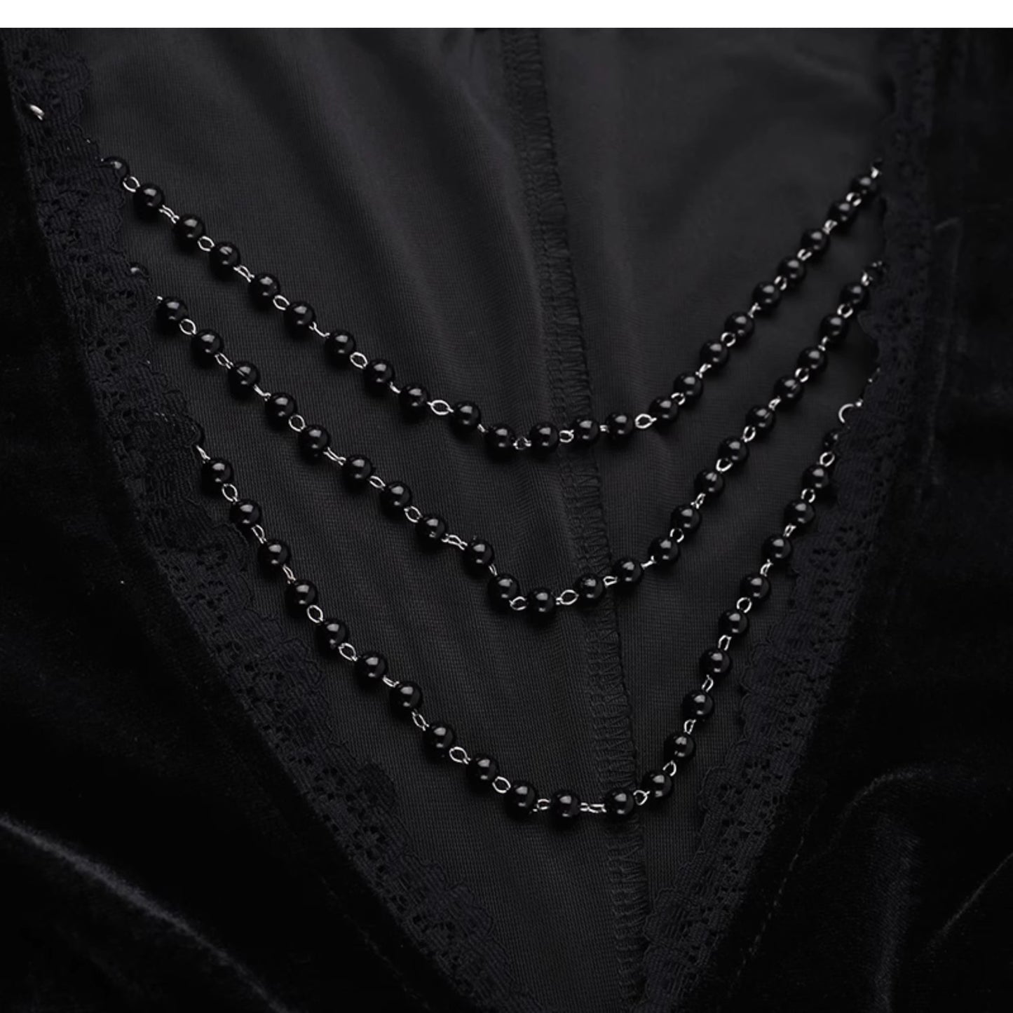 Gothic Batwing Sleeves Lace Dress (DR04)