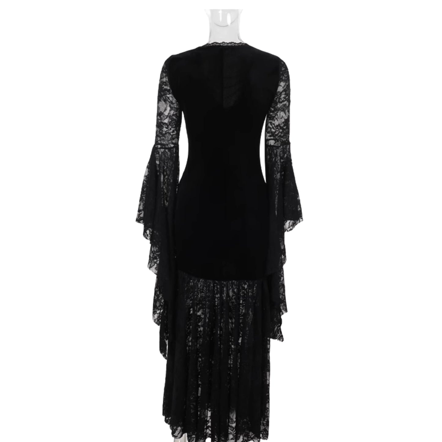 Gothic Batwing Sleeves Lace Dress (DR04)