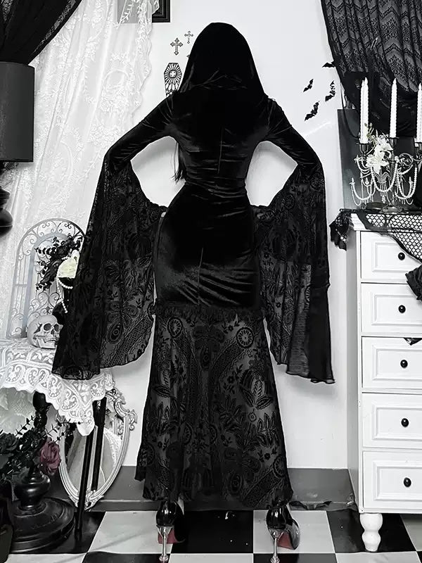 Gothic Lace Hooded Dress (DR01)