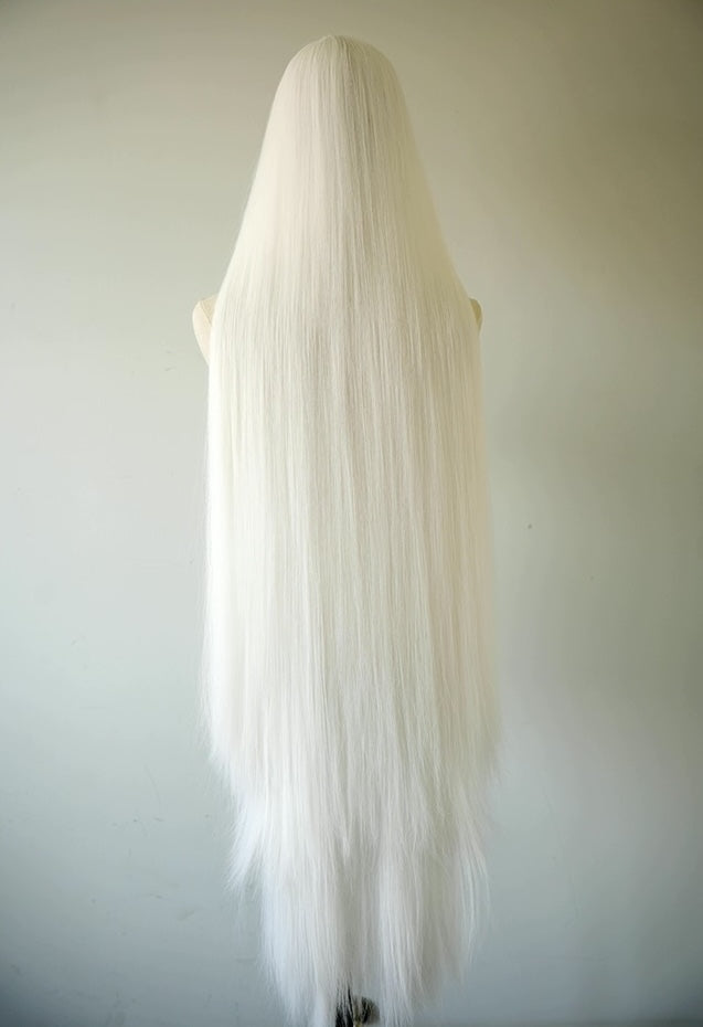 White Wig - 1.3 Meter Long Straight Hair 130cm (WG01)