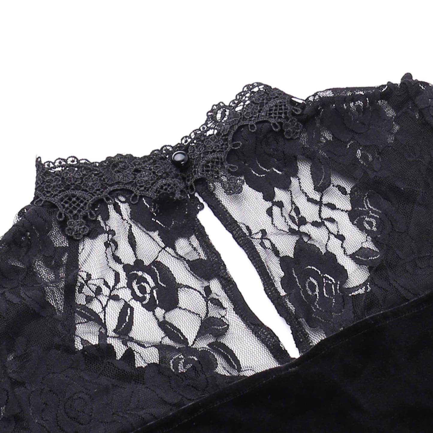 Gothic Dark Black Lace Mermaid Dress (DR03)