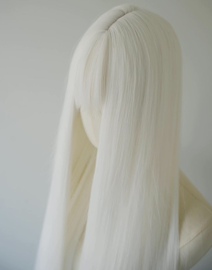 White Wig - 1.3 Meter Long Straight Hair 130cm (WG01)