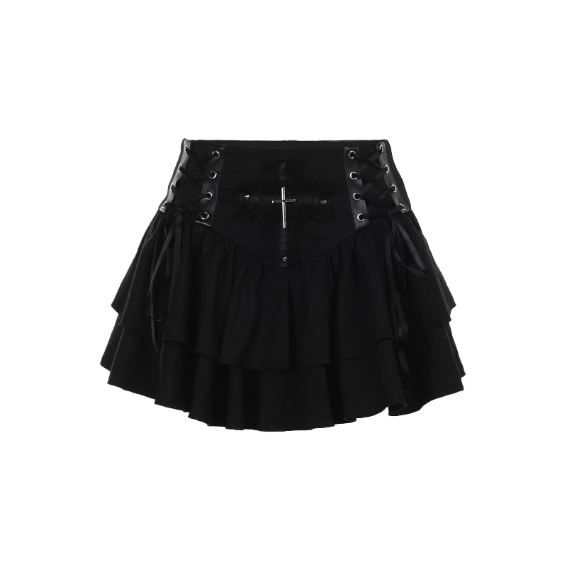 Black Gothic Cross Skirt (SK03)