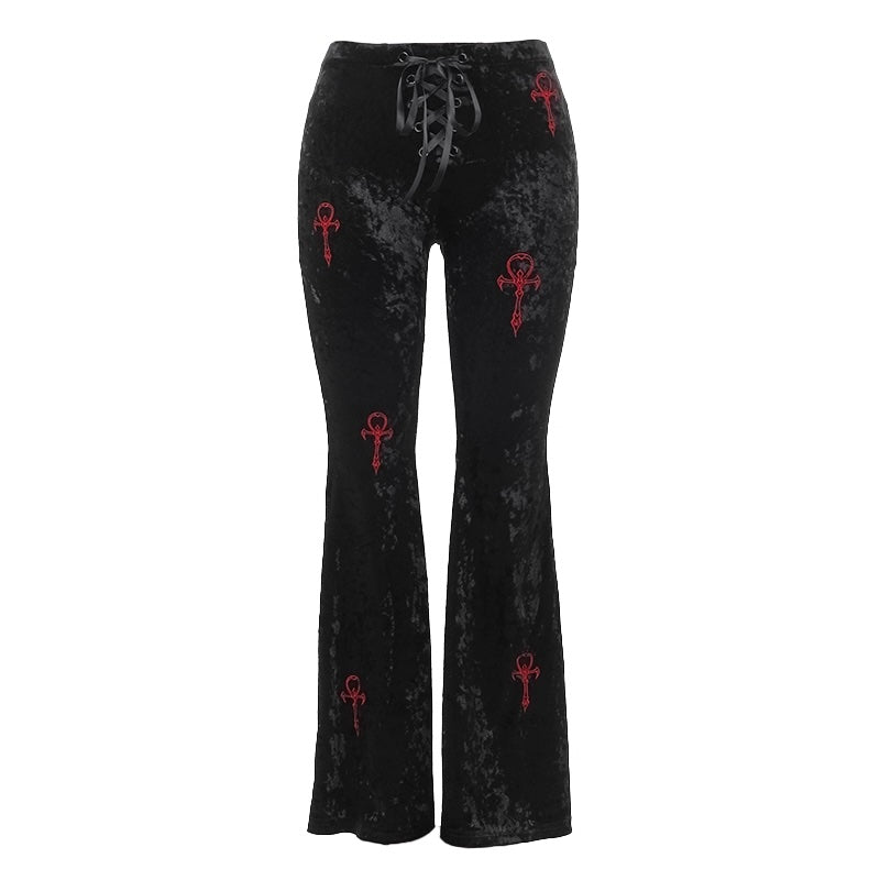 Gothic Velvet Flare Pants (PT01)