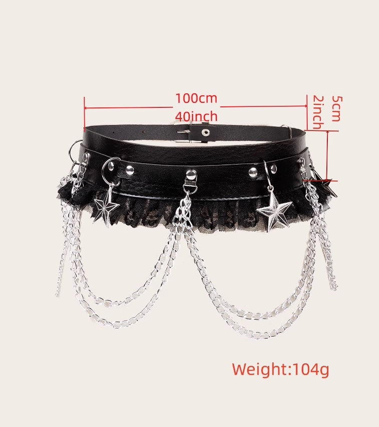 Dark Chain Punk Waist Belt (WB01)