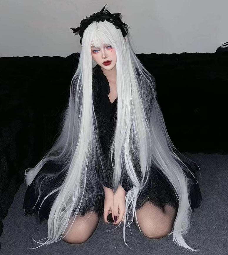 White Wig - 1.3 Meter Long Straight Hair 130cm (WG01)