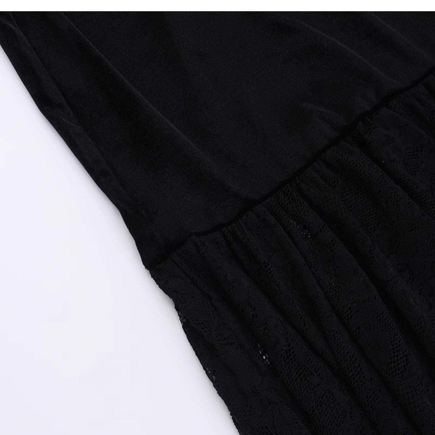 Gothic Batwing Sleeves Lace Dress (DR04)