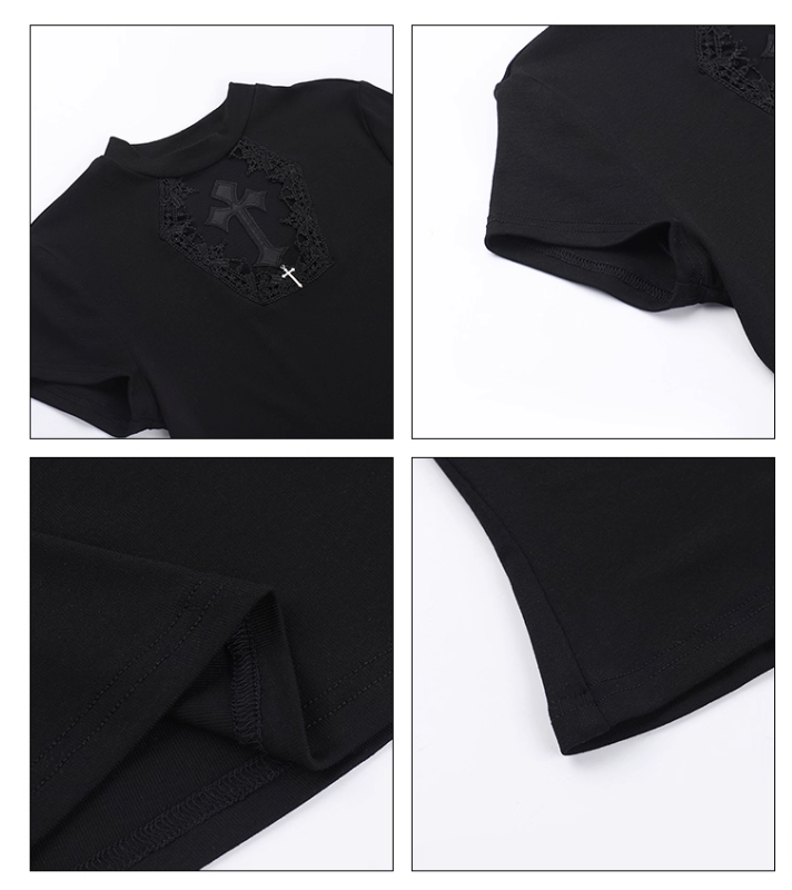 Gothic Short Sleeve Cross Top (TP04)