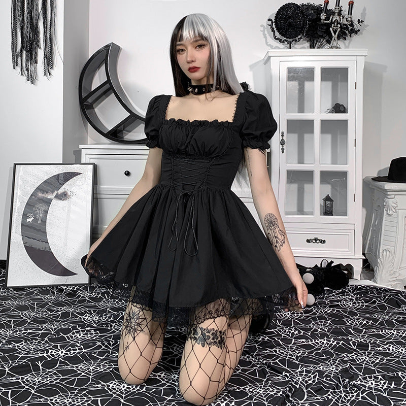 Gothic Puff Sleeve Dress CC21011