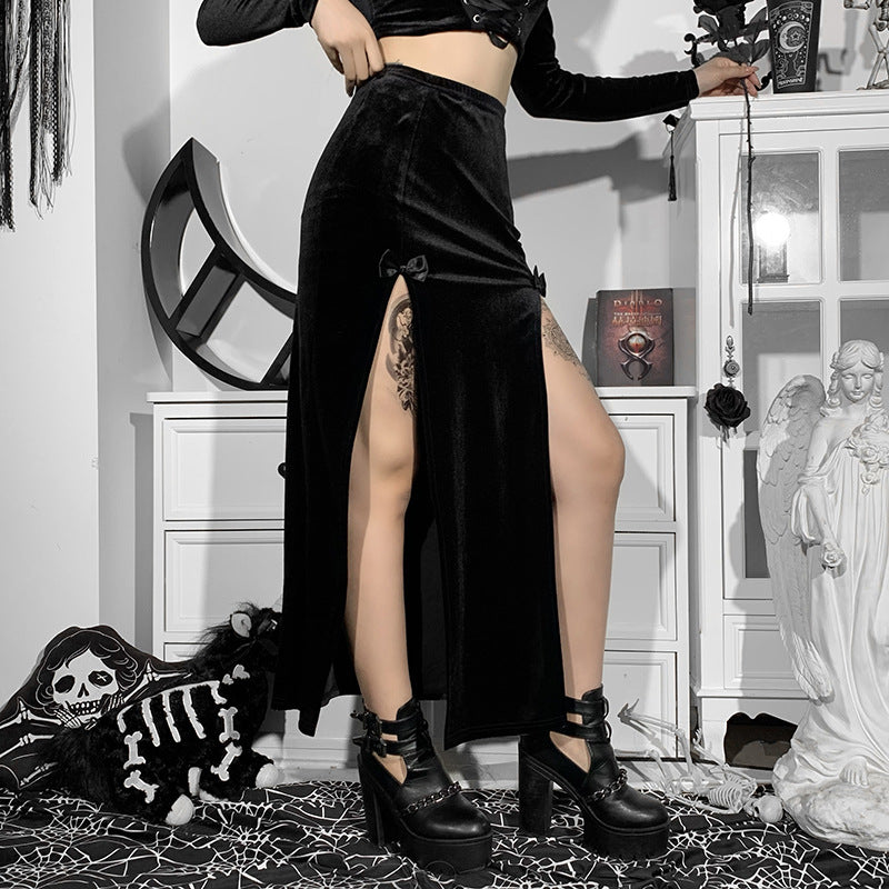Black Gothic Long Skirt JY21507
