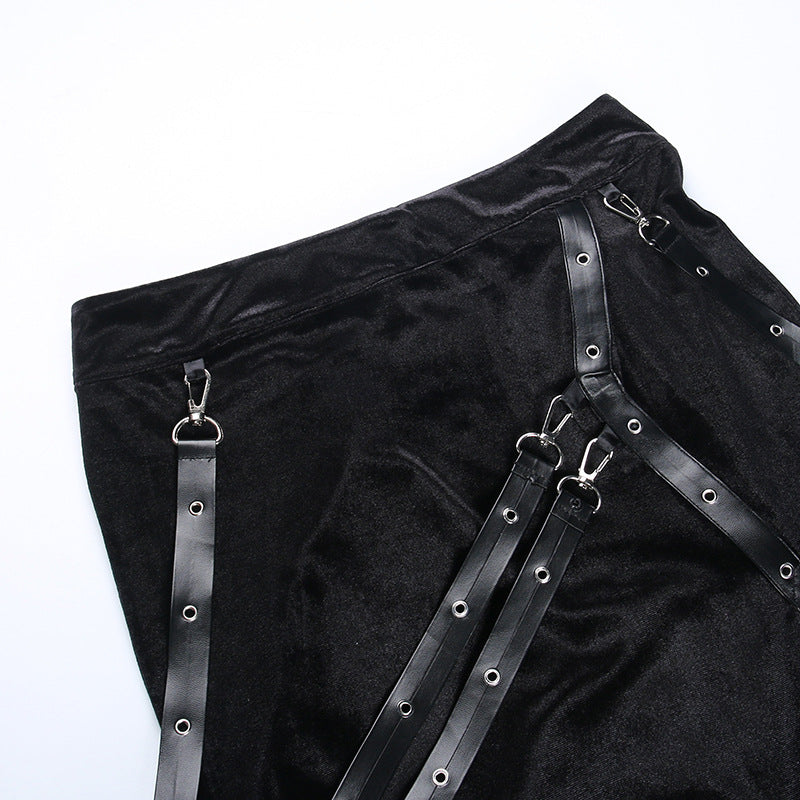 Gothic Velvet Long Skirt XY22157