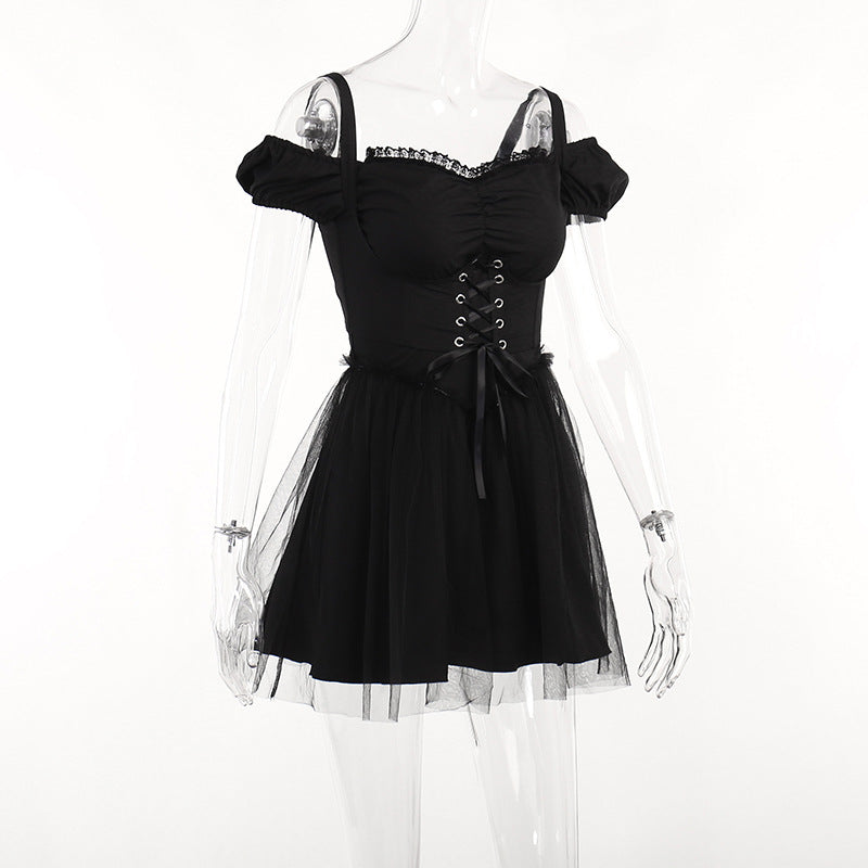 Gothic Style Short Sleeve Dress JY22503