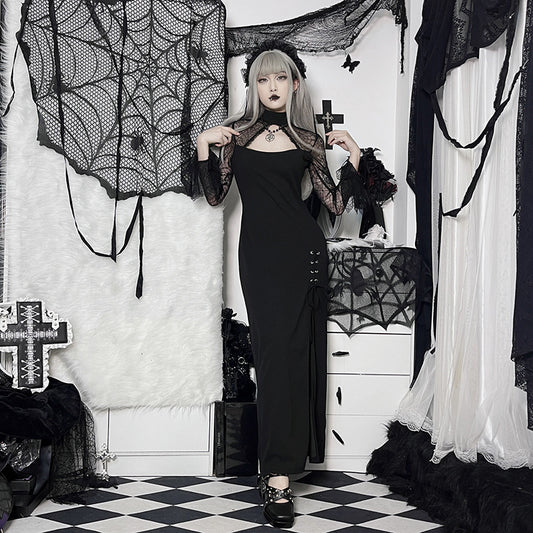 Gothic Lace Long Sleeve Dress XY22115