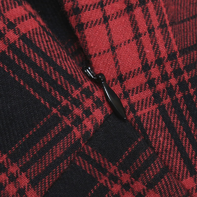 Red Tartan Punk Style Strappy Dress CC22121