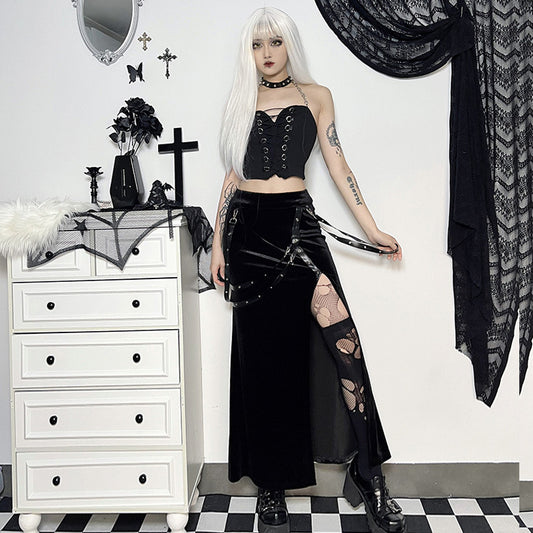 Gothic Velvet Long Skirt XY22157